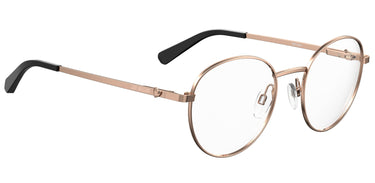 Premium Women Moschino Love Model Eyeglasses: MOL581(2) - Gold- SpecSMART Eye Clinic (Diagonal View)